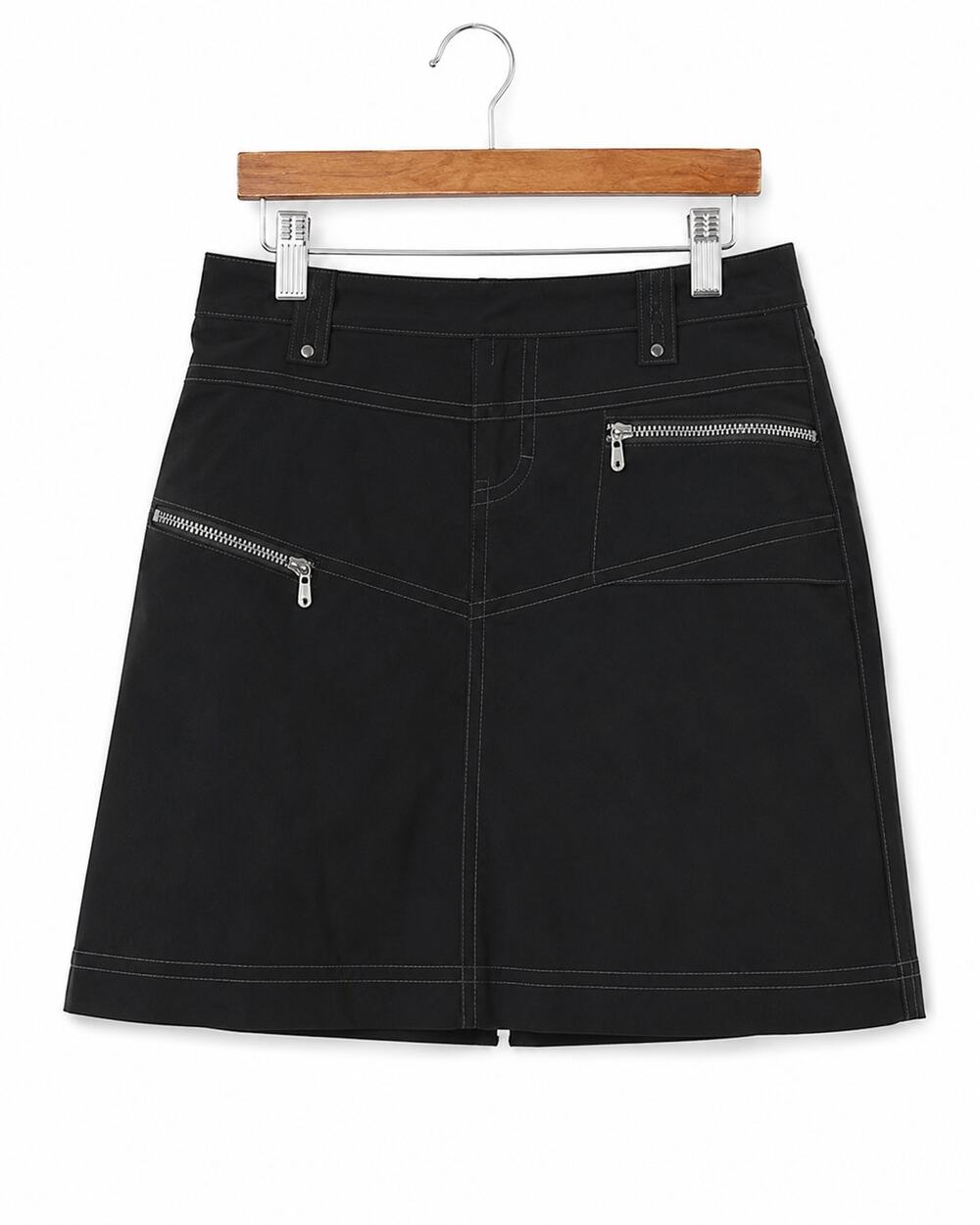 Athleta B4 U Play Black Mini Skirt 6 Stretch Zip Pocket Outdoor Hiking